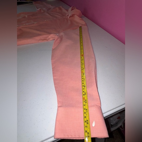 Casual Peach Button Down Shirt with Classic Collar - Picture 7 of 11